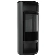 Piece wolnostojące - Piec stalowy koza RUNA Ø 150 8 kW z czarnym termotec - miniaturka - grafika 1