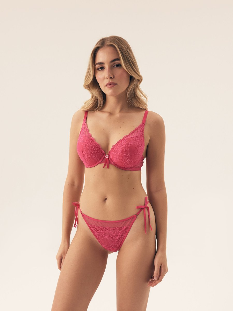 Biustonosz push-up Verina Bloovii ostry róż 65D