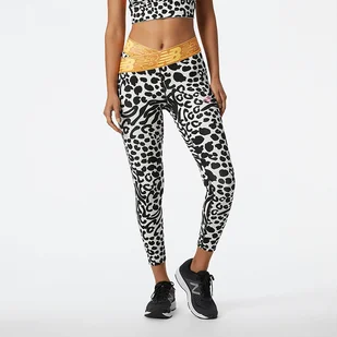 Legginsy New Balance WP21178BKW  czarnobiałe - Spodnie sportowe męskie - miniaturka - grafika 1