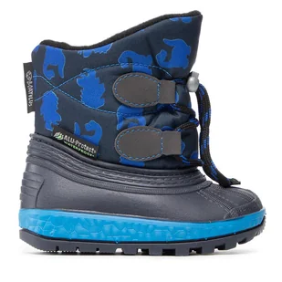 Śniegowce Boatilus Kd Joggy Sport Lace NJ09 VAR.17ZT Granatowy - Buty dla chłopców - miniaturka - grafika 1