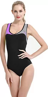Stroje kąpielowe - Cressi Women's Dea Lady Swimsuit Damski strój kąpielowy z neoprenu o grubości 1mm ,Czarny/Szary/Liliowy ,M ,XDG005103 - grafika 1