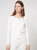 Swetry damskie - Hugo Kardigan Sasheen 50446971 Biały Regular Fit - miniaturka - grafika 1