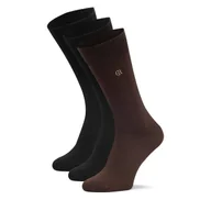 Skarpetki męskie - Zestaw 3 par wysokich skarpet męskich Gino Rossi CEO_AS_GR_01_W_AW25 (3-pack). Czarny - miniaturka - grafika 1