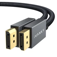 Kable - IVANKY Kabel DisplayPort, 4K, 2K, 1080, FreeSync G-Sync, 1M, Szary - miniaturka - grafika 1