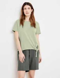GERRY WEBER T-shirt z wiązaniem Zielony 46/L - Koszulki i topy damskie - miniaturka - grafika 1