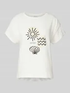 Koszulki i topy damskie - T-shirt o kroju regular fit z czystej bawełny - miniaturka - grafika 1