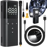 Akcesoria motoryzacyjne - BEZPRZEWODOWA POMPKA ELEKTRYCZNA KOMPRESOR SAMOCHODOWY ROWEROWY PRZENOŚNY - miniaturka - grafika 1