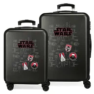 Moda i Uroda OUTLET - Star Wars Zestaw walizek Space Mission, czarny, 55/65 cm, sztywne, zamknięcie z tworzywa ABS, z boku, 91, 6 kg, 4 koła, bagaż podręczny - miniaturka - grafika 1