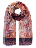 Apaszki i szaliki damskie - Szalik z kwiatowym nadrukiem leo Passigatti - miniaturka - grafika 1
