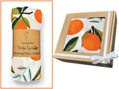 Pieluchy - MUŚLINOWY KOCYK 120X110 CM OTULACZ PIELUSZKA MUŚLINOWA DLA NIEMOWLAKA + PREZENTOWE PUDEŁKO - miniaturka - grafika 1