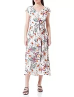 Sukienki - usha BLACK LABEL Damska sukienka maxi qisha, biała, wielokolorowa, S, Biały wielokolorowy, S - miniaturka - grafika 1