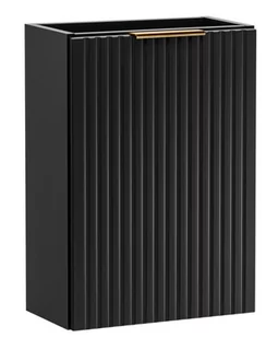 CZARNA Szafka Łazienkowa Pod Umywalkę 40 cm RYFLOWANA Drzwi - Szafki łazienkowe - miniaturka - grafika 1