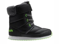 Buty dla dziewczynek - Buty dziecięce Reebok BS7777 SNOW PRIME Czarne - miniaturka - grafika 1