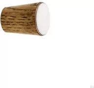Klamki - Gałka meblowa Simple Cone Drewniana Emaliowana Biała Olej Przyciemniający - miniaturka - grafika 1