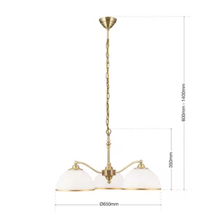 Żyrandol Old Lamp zawieszenie łańcuchowe, 3-pkt. - Lampy sufitowe - miniaturka - grafika 3