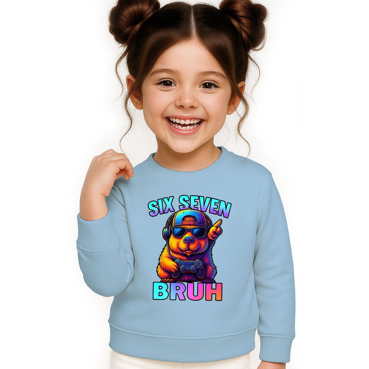 BLUZA DZIECIĘCA 67 SIX SEVEN VIRAL CAPYBARA 110-116 DLA CHŁOPCA DZIEWCZYNKI