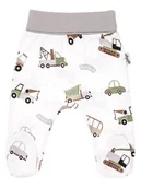 Śpiochy dla niemowląt - Niemowlęcy półśpioch bawełniany w samochody biały Nicol,r.68 - miniaturka - grafika 1