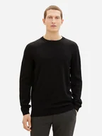 Swetry męskie - Sweter męski bawełniany Tom Tailor 1038426 L Czarny (4067261790305) - miniaturka - grafika 1