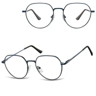 Okulary korekcyjne, oprawki, szkła - Okulary zerówki lenonki oprawki korekcyjne medium M294F granatowe - miniaturka - grafika 1