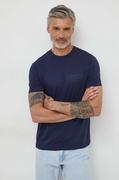 Koszulki męskie - Armani Exchange t-shirt bawełniany męski kolor granatowy z nadrukiem - miniaturka - grafika 1
