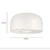 Lampy sufitowe - FLOS Lampa sufitowa designerska Bellhop Glass C2, możliwość ściemniania, biały / opal, sypialnia, szkło - miniaturka - grafika 1