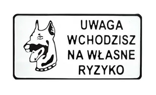 Tabliczka 15*29Cm Uwaga Wchodzisz Na Własne Ryzyko - Tablice i flipcharty - miniaturka - grafika 1