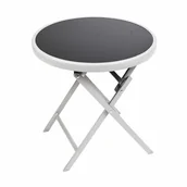 Stoły ogrodowe - Stolik bistro ogrodowy, składany, Ø 45 cm czarny ciemny D104150 - miniaturka - grafika 1