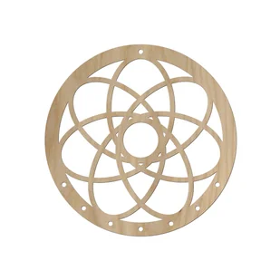 Drewniany łapacz snów / makrama I 15x15 cm - Wyposażenie pokoiku dziecięcego - miniaturka - grafika 1