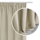 Zasłony - Zasłona 140 x 270 Blackout Taśma Hold Beżowy - miniaturka - grafika 1