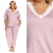 Piżamy damskie - Piżama damska z wiskozy DOCTOR NAP 7154 papaya L - miniaturka - grafika 1