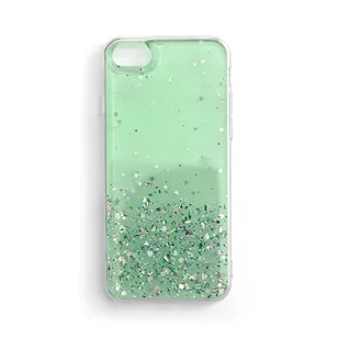 Błyszczące etui pokrowiec z brokatem Xiaomi Mi 10T Lite Star Glitter zielony WOZINSKY - Etui i futerały do telefonów - miniaturka - grafika 1