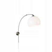 Lampy ścienne - Stalowa lampa ścienna w stylu retro z regulowanym białym kloszem - miniaturka - grafika 1