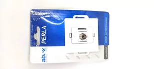 Abex Perła biały gniazdo antenowe typu F TV-FX F1/P1-bialy - Gniazdka elektryczne - miniaturka - grafika 1