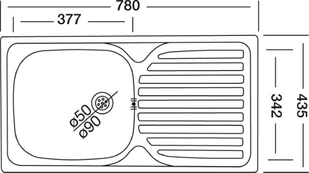 Zlew KERNAU KSS C 403 1B1D stal SATYNA - Zlewozmywaki - miniaturka - grafika 2