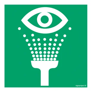 AC055 MYJKA DO OCZU, PS - PŁYTA PCV 1MM FOTOLUMINESCENCYJNA; (500X500MM) - Systemy ekspozycyjne i znaki informacyjne - miniaturka - grafika 1