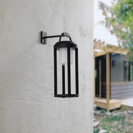 Lampy ogrodowe - Lucande lampa solarna LED 2 w 1 Tilena, czarna, okrągła, aluminium - miniaturka - grafika 1
