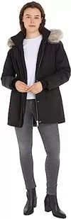 Tommy Hilfiger Parka damska wyściełana futrem, Czarny, XL - Kurtki damskie - miniaturka - grafika 1