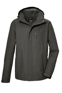 killtec Męska kurtka funkcyjna, wodoszczelna/kurtka outdoorowa z odpinanym kapturem KOS 256 MN JCKT_CARLEB, zielono-antracytowa, 3XL, 43280-000 - Kurtki męskie - miniaturka - grafika 1