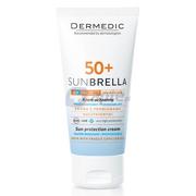 Balsamy i kremy do opalania - Dermedic Sunbrella SPF50+ krem ochronny UV+IR skóra z problemami naczyniowymi 50g + Dermedic Hydrain 3 płyn micelarny H2O 100ml GRATIS - miniaturka - grafika 1