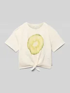 Koszulki dla dziewczynek - T-shirt krótki z bawełną - miniaturka - grafika 1