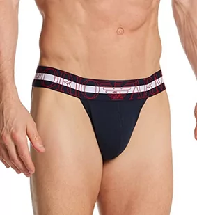 Emporio Armani Męski pasek Jock Megalogo Jockstrap, granatowy, M - Paski - miniaturka - grafika 1