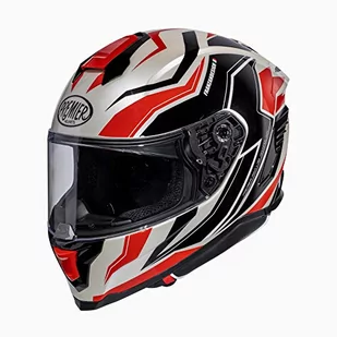 PREMIER Kask Hyper RW 2, perłowy biały/czerwony/czarny, XS - Kaski motocyklowe - miniaturka - grafika 1