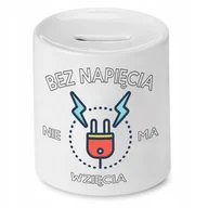 Skarbonki - SKARBONKA PREZENT DLA ELEKTRYKA BEZ NAPIĘCIA z Nadrukiem ze Zdjęciem - miniaturka - grafika 1