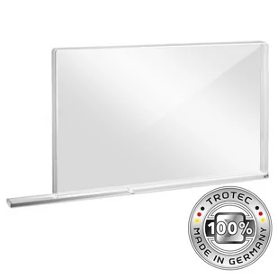 Trotec Ścianka ochronna do szkoły ze szkła akrylowego z krawędzią na aerozole SMALL 800 x 69 x 500 - Meble do szkół i przedszkoli - miniaturka - grafika 4
