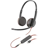 Słuchawki - Plantronics Blackwire 3225 Czarny - miniaturka - grafika 1