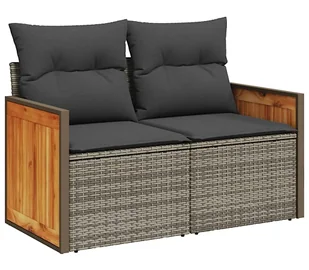 Elior Sofa ogrodowa z czarnymi poduszkami Z2-S10 - Sofy ogrodowe - miniaturka - grafika 1