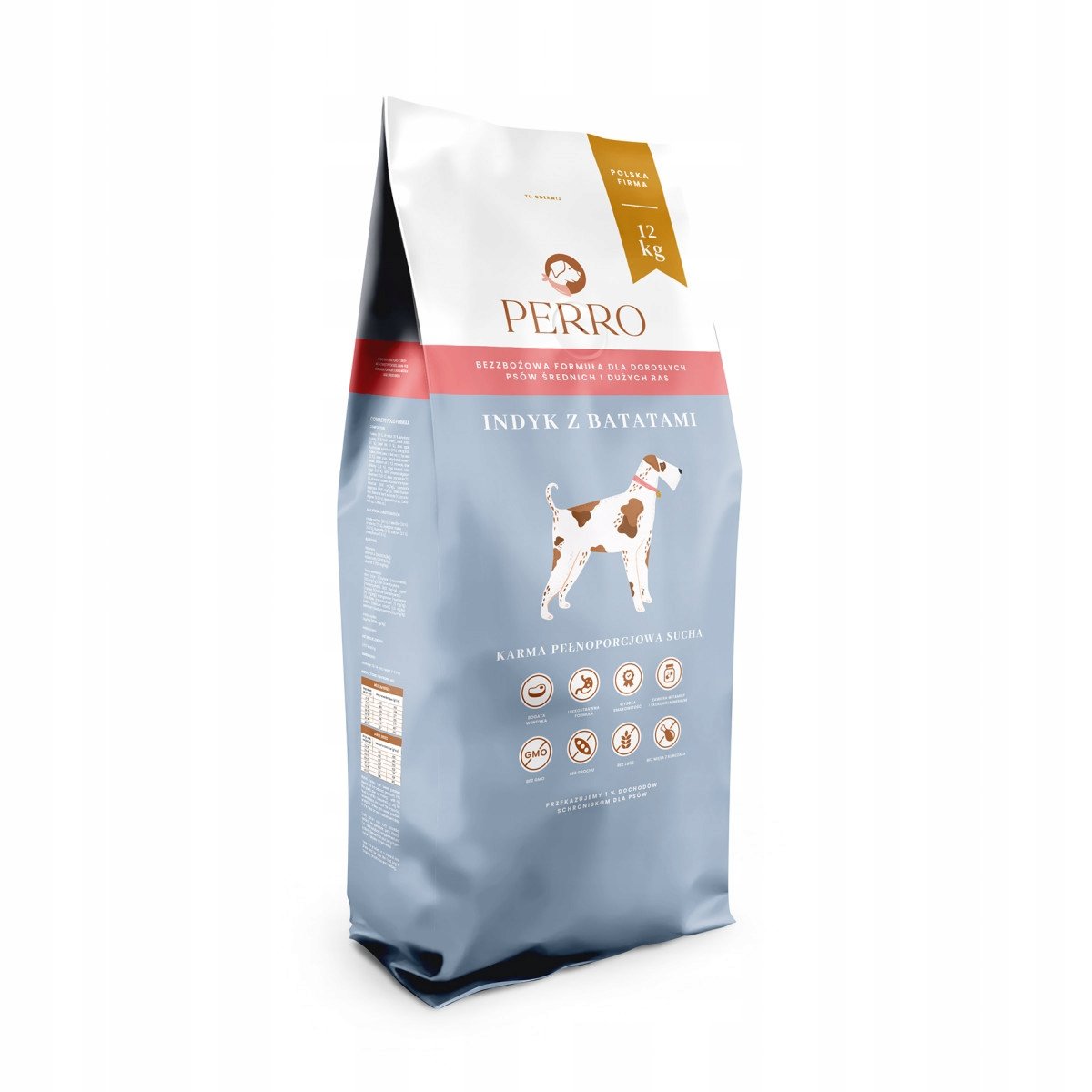 PERRO Indyk z batatami - Bezzbożowa karma sucha 12kg