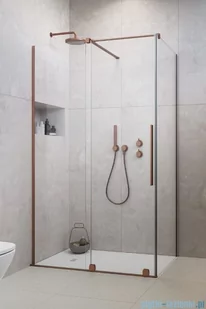 Radaway Furo Kdj Brushed Copper kabina 140x70cm lewa szczotkowana miedź 10104722-93-01L/10110680-01-01/10113070-01-01 - Kabiny prysznicowe - miniaturka - grafika 1