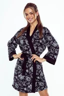 Bielizna nocna - Eldar Shanti Szlafrok w kwiaty 2XL/3XL - miniaturka - grafika 1