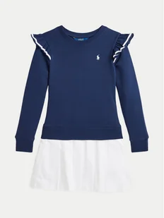 Polo Ralph Lauren Sukienka codzienna 313957742001 Granatowy Regular Fit - Sukienki i spódniczki dla dziewczynek - miniaturka - grafika 1